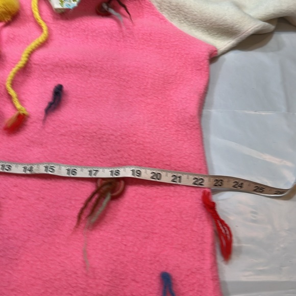 Vintage HAPPY CLOWN SUIT Costume PINK white PomPom button FLOWER COLLAR 46”chest - Picture 9 of 14